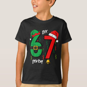 Camiseta 67 Natal Engraçado 6 7 Meme Seis Sete Natal Menino