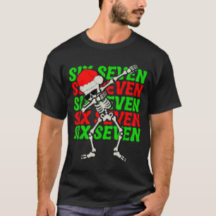 Camiseta 67 Natal Engraçado Seis Sete Meme Brainrot Dabbing