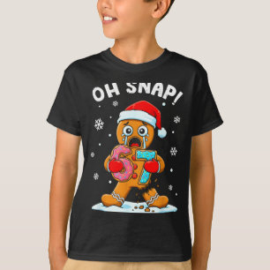 Camiseta 67 Natal Oh Snap Homemem de Pão de Gengibre 6 7 Me