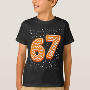 Camiseta 67 Neve de Natal 6 7 Pão de Mel Seis Sete Natal 