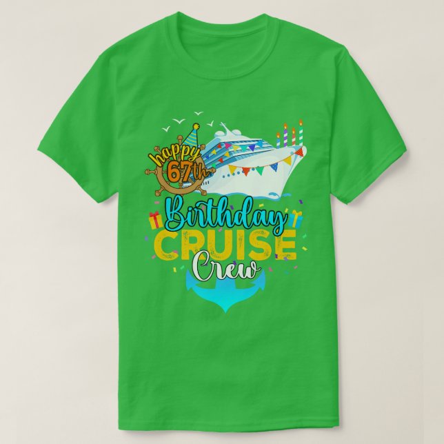Camiseta 67.o Aniversário da Tripulação de Cruzeiros (Frente do Design)