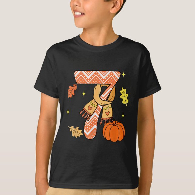 Camiseta 67 Outono Abóbora Meme Engraçado Seis Sete  (Frente)