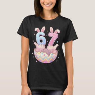 Camiseta 67 ovo de coelho para meninas meninos mulheres jov
