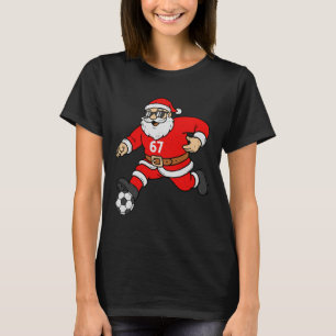 Camiseta 67 Papai Noel do Futebol Six Seven Meme Natal Espo