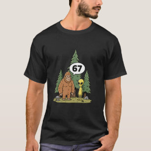 Camiseta 67 Pé Grande Alienígena Meme Engraçado Criptídeo H