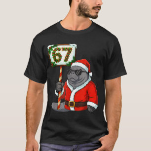 Camiseta 67 peixe-boi Natal Seis Sete Meme Brainrot Amante