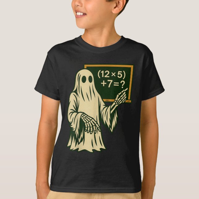 Camiseta 67 Professor Fantasma de Halloween Seis Sete Meme  (Frente)
