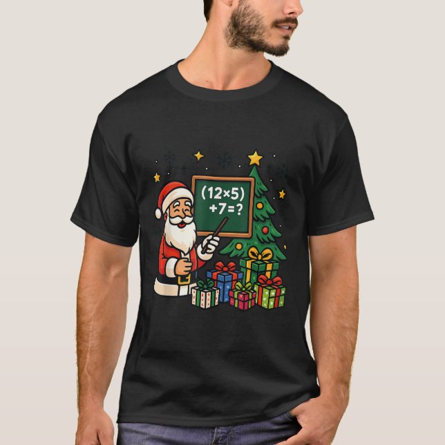Camiseta 67 Professor Papai Noel Natal Seis Sete Meme Brain (Frente)