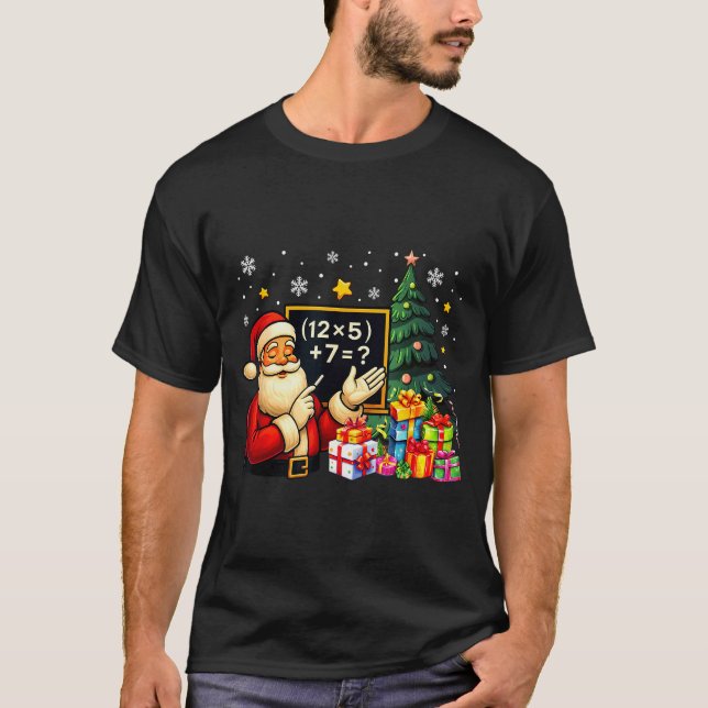 Camiseta 67 Professor Papai Noel Natal Seis Sete Meme Brain (Frente)