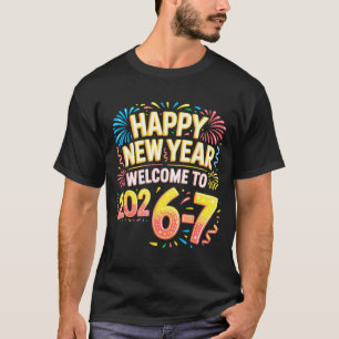 Camiseta 67 Réveillon - Feliz Ano Novo 2026-7 Engraçado 67