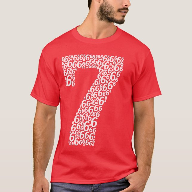 Camiseta 67 Seis Sete Design Legal Combinando 6 e 7 Engraça (Frente)