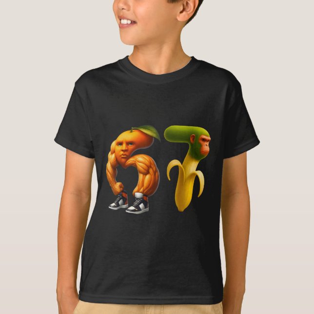 Camiseta 67 Seis Sete Italiano Casal Combinando Meme Brainr (Frente)