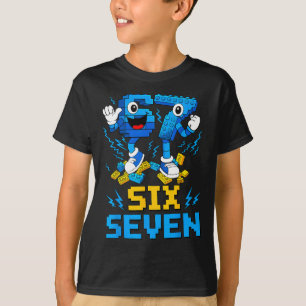 Camiseta 67 Six Seven 6-7 Meme Engraçado Brainrot Adolescen