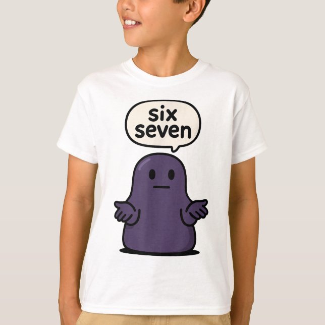Camiseta 67 Six Seven 6-7 Midnight Blob Slime - Kid Brainro (Frente)