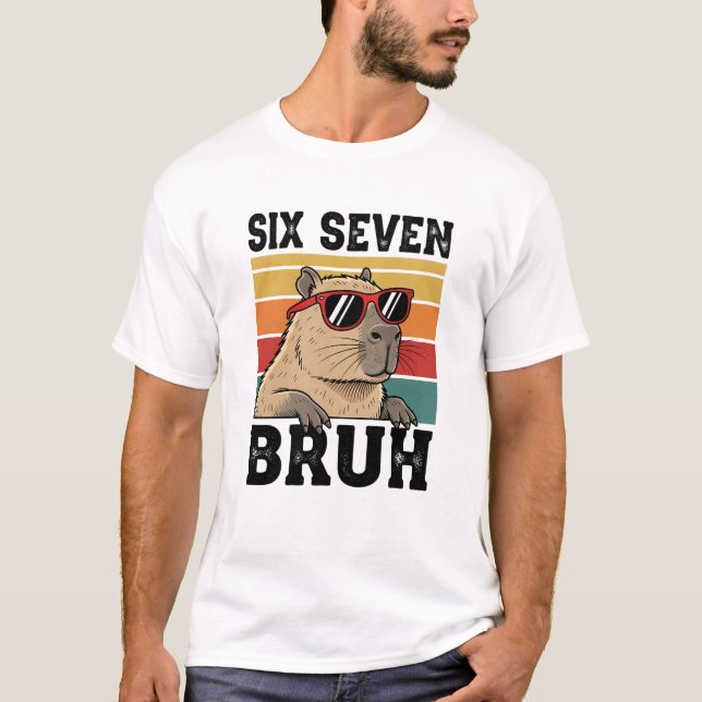 Camiseta 67 Six Seven Bruh Capivara (Frente)