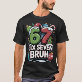 Camiseta 67 Six Seven Bruh Christmas Fun Holiday Tee Gift