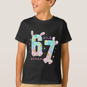 Camiseta 67 Six Seven Bunny Rabbit Para Meninas Crianças Me