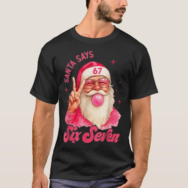 Camiseta 67 Six Seven Burh Funny Christmas 6 7 Meme Men Wom (Frente)
