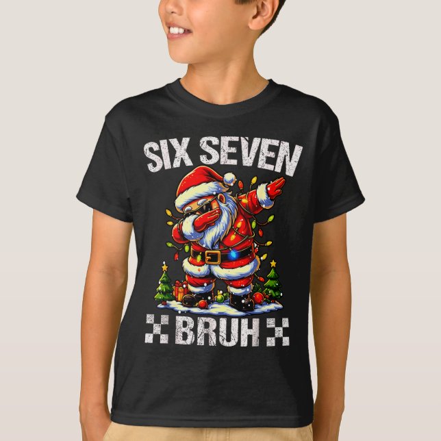 Camiseta 67 Six Seven Burh Funny Christmas 6 7 Meme Men Wom (Frente)