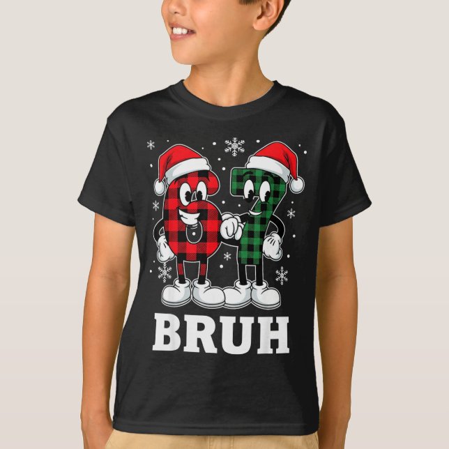 Camiseta 67 Six Seven Christmas Bruh Funny Italian Brainrot (Frente)