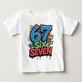 Camiseta 67 Six Seven Colorful Pop Art Graphic Tee for Fun 