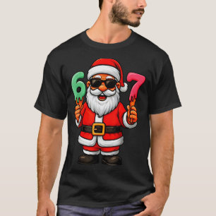 Camiseta 67 Six Seven Papai Noel Meme Natal Divertido