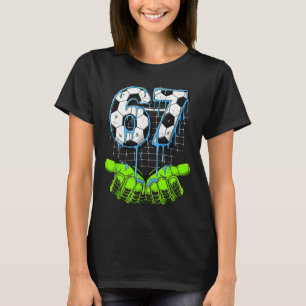 Camiseta 67 Six Seven Sorvete Gotejamento Futebol Engraçado