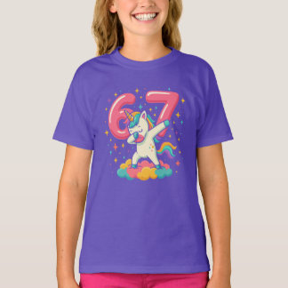 Camiseta 67 Six Seven Unicorn Retro Pop Culture