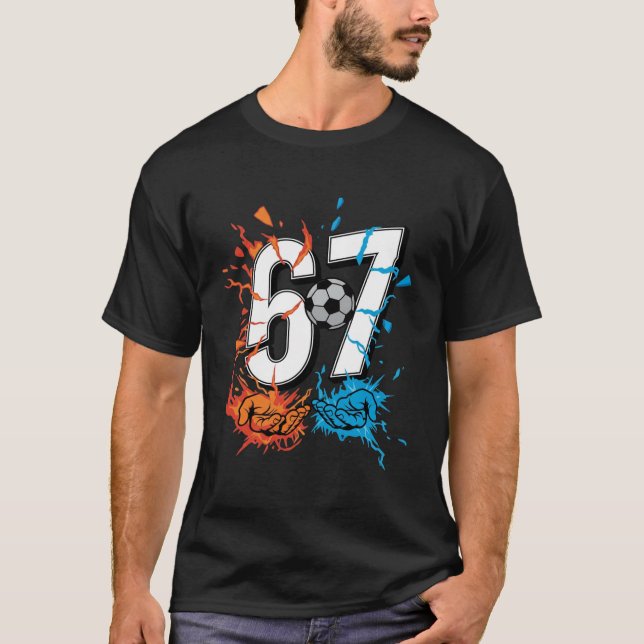 Camiseta 67 Soccer Six Seven Soccer 6 7 Kids Boys Girls (Frente)