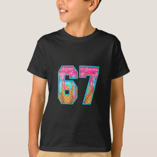 Camiseta 67 Sorvete Drip Meme Divertido Seis Sete Número Di