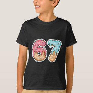 Camiseta 67 Sorvete Drip Meme Divertido Six Seven Geração A