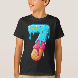 Camiseta 67 Sorvete Drip Meme Engraçado 6 7 Fantasia de Hal