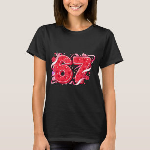 Camiseta 67 Sorvete Drip Meme Engraçado Seis Sete Dia dos N