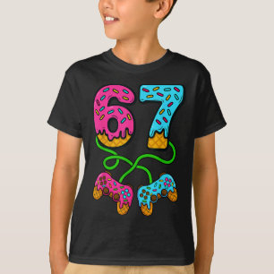 Camiseta 67 Sorvete Drip Meme Gamer Six Seven Geração Alpha