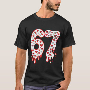 Camiseta 67 Sorvete Drip Meme Seis Sete Geração Alpha Valen