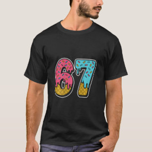 Camiseta 67 Sorvete Drip Meme Six Seven Gíria Gen Alpha (