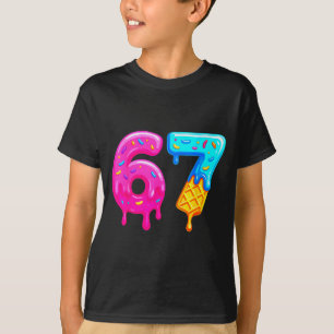 Camiseta 67 Sorvete Gota Meme Divertido Seis Sete Geração A