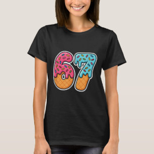 Camiseta 67 Sorvete Meme Gotejamento Seis Sete Gíria Geraçã