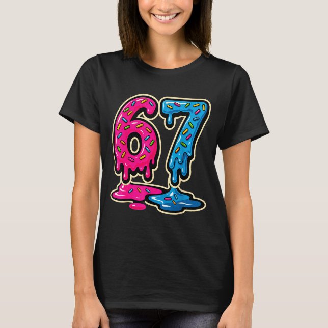 Camiseta 67 Sorvete Meme Seis Sete  (Frente)