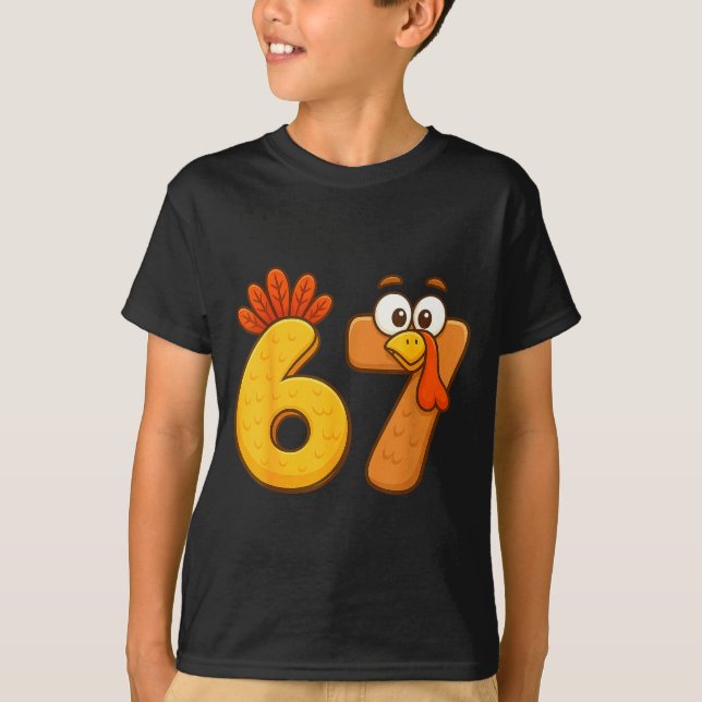 Camiseta 67 Thanksgiving Funny Six Seven Meme For Men Women (Frente)