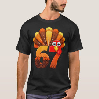 Camiseta 67 Thanksgiving Funny Turkey Costume Six Seven Mem