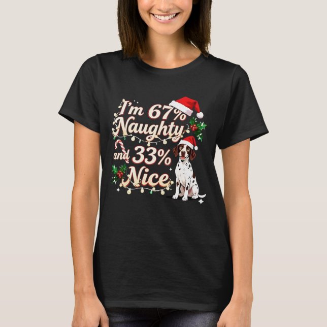 Camiseta 67% Travesso 33% Bonito Pointer Alemão de Pelo Cur (Frente)
