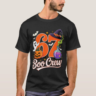 Camiseta 67 tripulação boo divertida fantasma bruxa abóbora