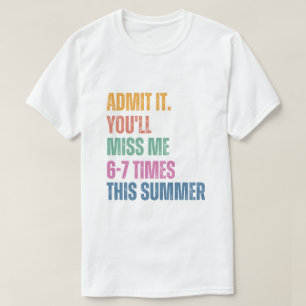 Camiseta 67 Último Dia de Escola Gerações Último Dia de Esc