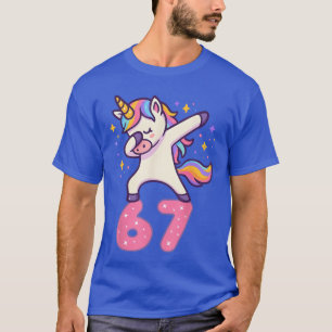 Camiseta 67 Unicórnio para Meninas Si Seven Meme Brainrot E