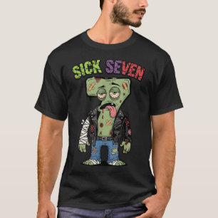 Camiseta 67 Zumbi Divertido Seis Sete Humor Meme Brainrot D