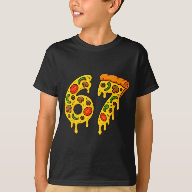 Camiseta 67 Zza Meme Divertido Seis Sete Geração Alpha Gíri (Frente)