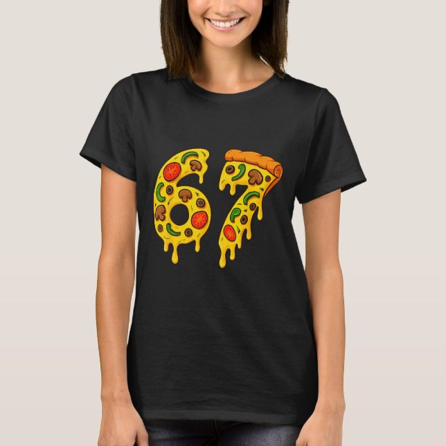 Camiseta 67 Zza Meme Engraçado Seis Sete Geração Alpha Gíri (Frente)
