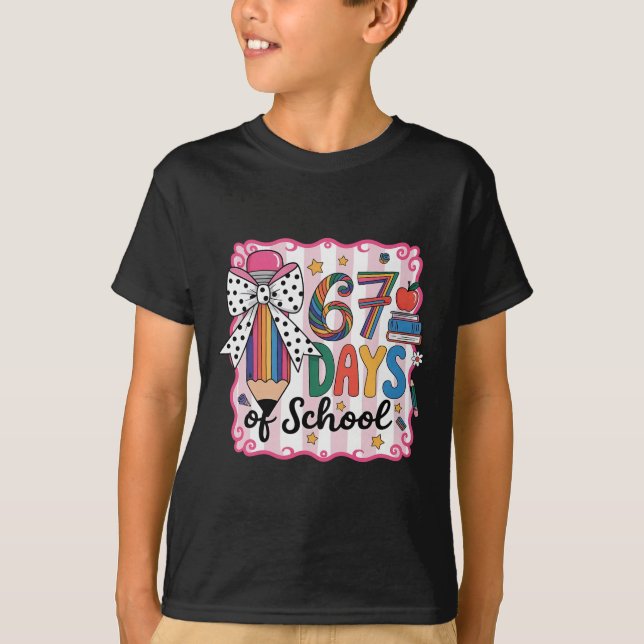 Camiseta 67th Day Of School 67 Six Seven Math Teacher  (Frente)