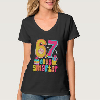 Camiseta 67th Day of School Shirt 67 Days Smarter Teacher B